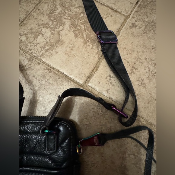 Aimee Kestenberg Small Crossbody with Rainbow Iridescent Oil Slick Hardware - Picture 8 of 16